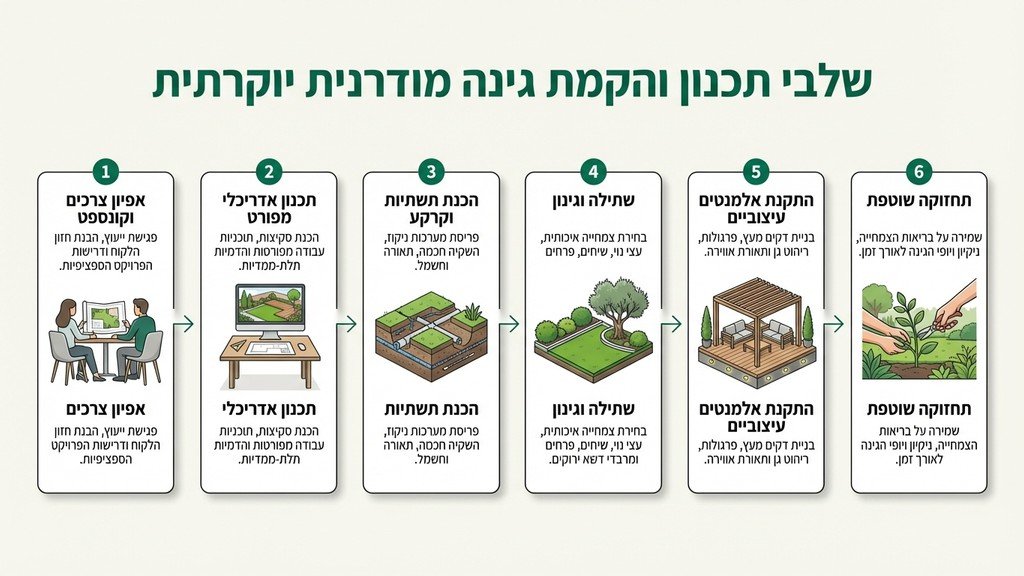 גינה פרטית מעוצבת בהרצליה עם מדשאה ירוקה וצמחייה עשירה