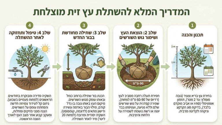 מומחה גינון בוחן עץ זית בגינה לקראת תהליך העתקה